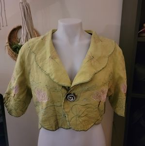 SOLD Way Embroidered Cropped Jacket